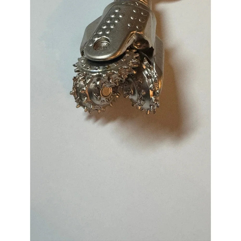Silver Tricone Drill Bit Keychain Oil Gas‎ Mining Industrial Novelty Accessory